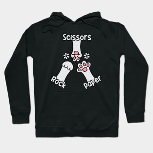 Rock Paper Scissors Cat Game Hoodie